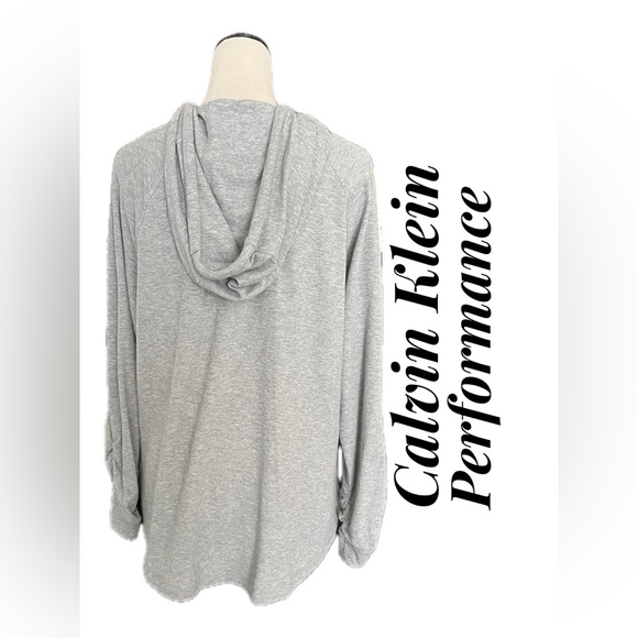 B7-NWT Calvin Klein Women’s Performance Runched Long Sleeve Zip Up Hoodie 1X - Picture 2 of 14